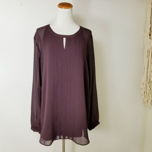CAbi Blouse - Eggplant NWOT